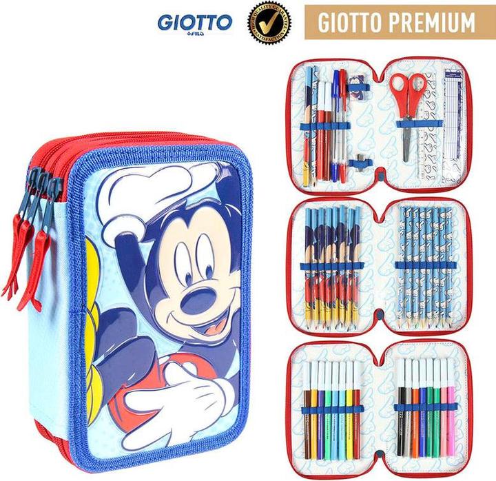 Actual product image Cerda Disney Mickey Giotto triple pencil case