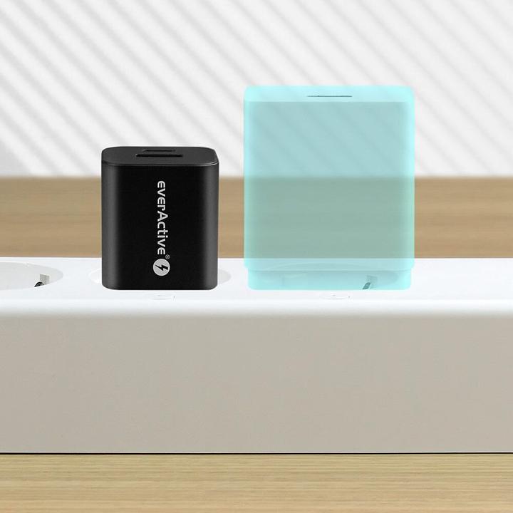 Produktbild Everactive Ladegerät usb/usb-c qc3.0 30w technik ganz schwarz (30 W, 2 Ports)