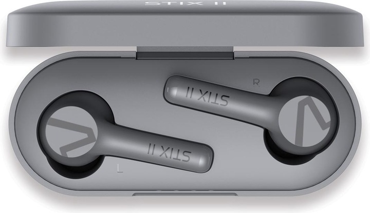 Actual product image veho STIX II True Wireless Earphones - Platinum Grey (ANC, 5 h, Wireless)