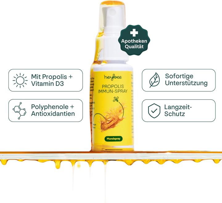 Immagine prodotto Heybee Spray immunitario alla propoli (1 Pezzo/i, Getto vaporizzato, 52 g)