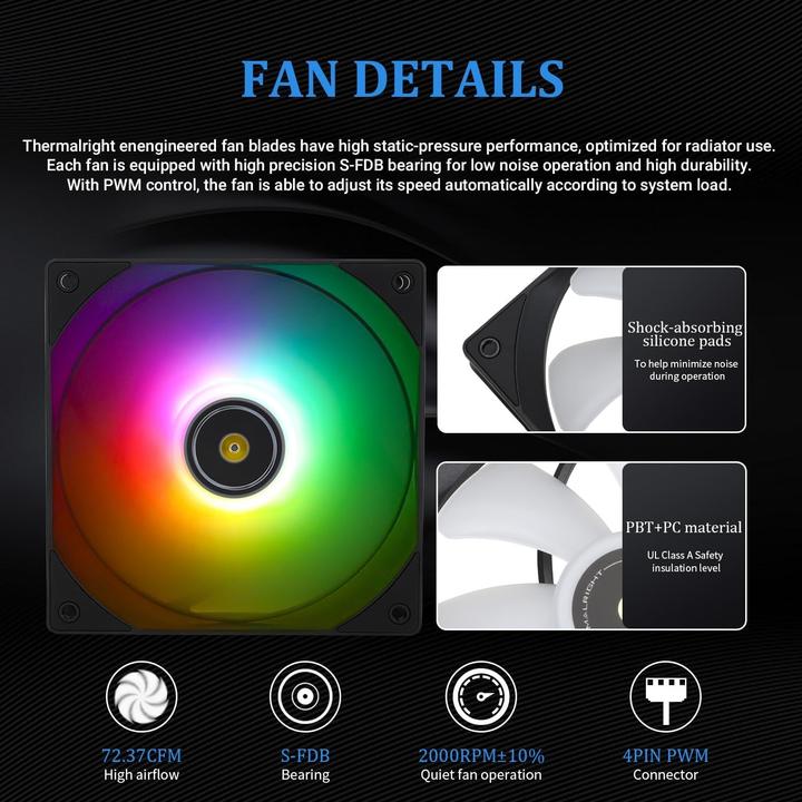 Produktbild Thermalright Frozen Notte 360 ARGB - Black - CPU-Wasserkühlung - Max 28 dBA