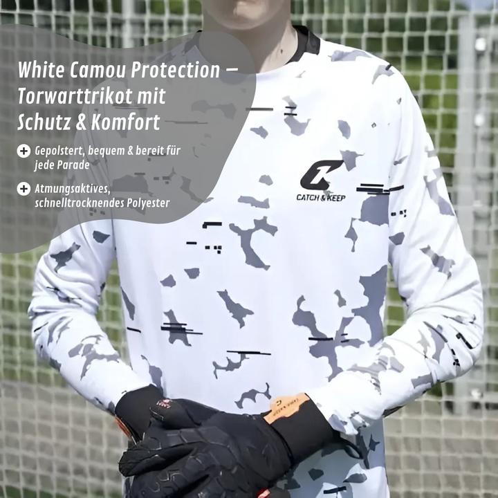 Immagine prodotto Catch & Keep Trikot White Camou Protection Torwarttrikot Gr. 128 Fussball Shirt (128)