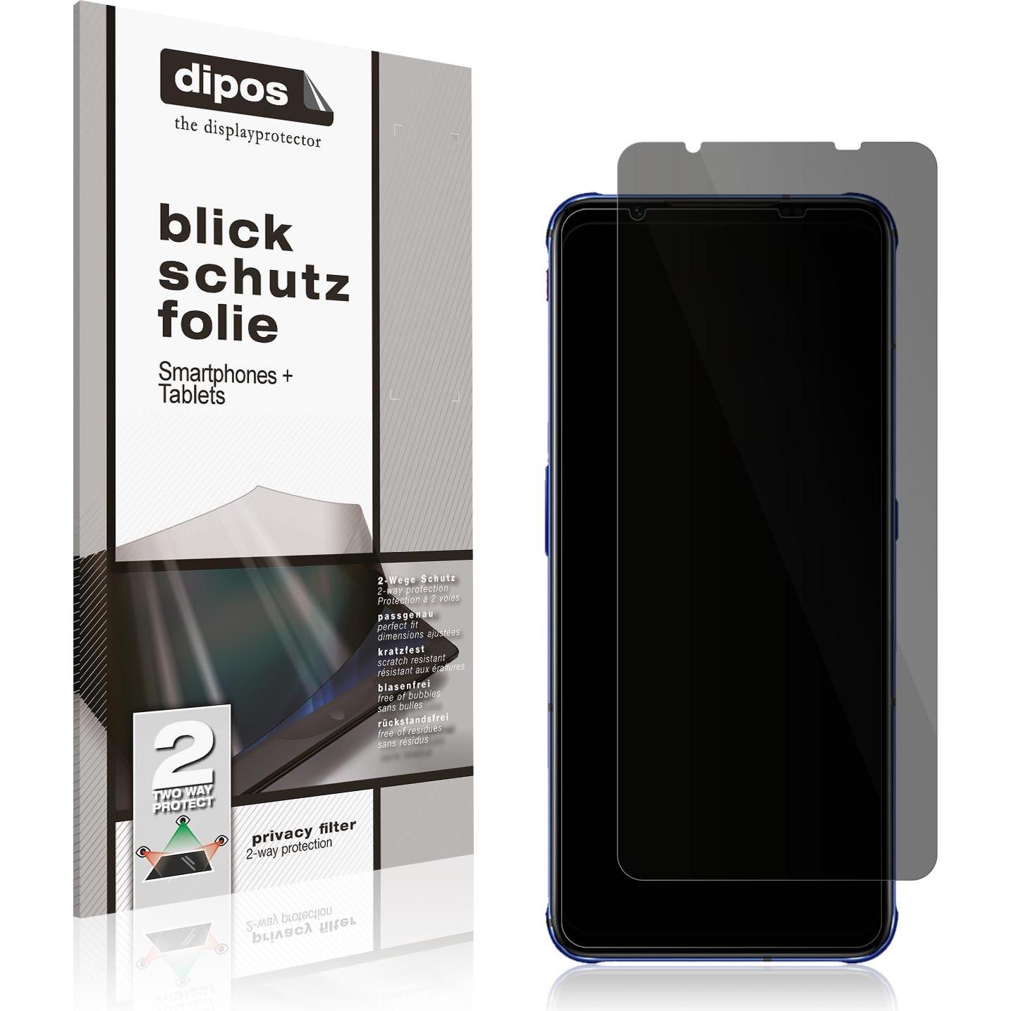 Dipos Blickschutzfolie 2-Way Anti-Shock (1 Stück, Nubia Red Magic 7), Smartphone Schutzfolie, Transparent