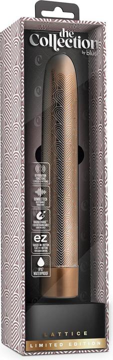 Produktbild Blush The Collection Lattice 7 Inch Slimline G-Spot Vibrator 10 RumbleTech Vibration Modes Magna Cha