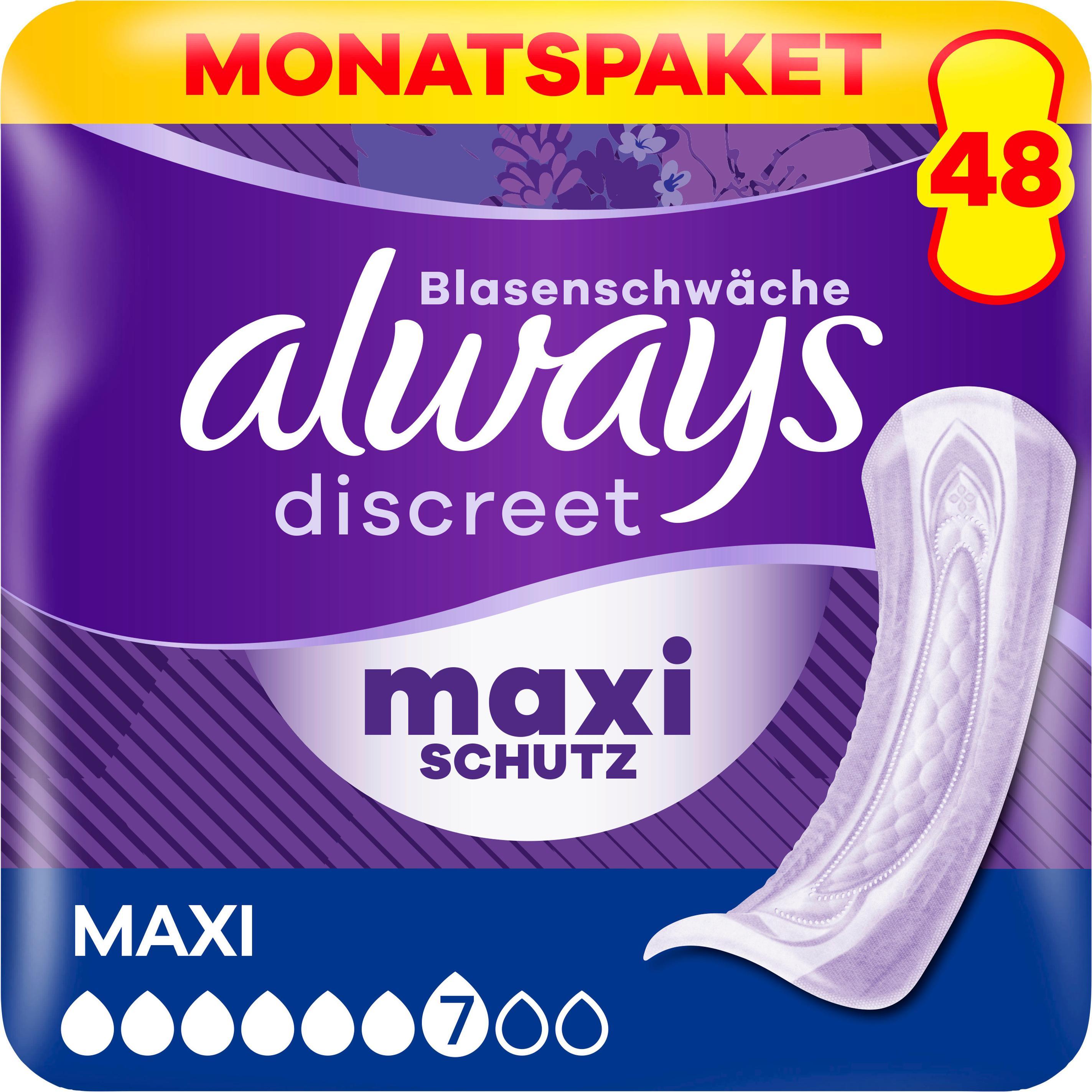 Always, Inkontinenzhygiene, Ultimate Day (48x, Large)