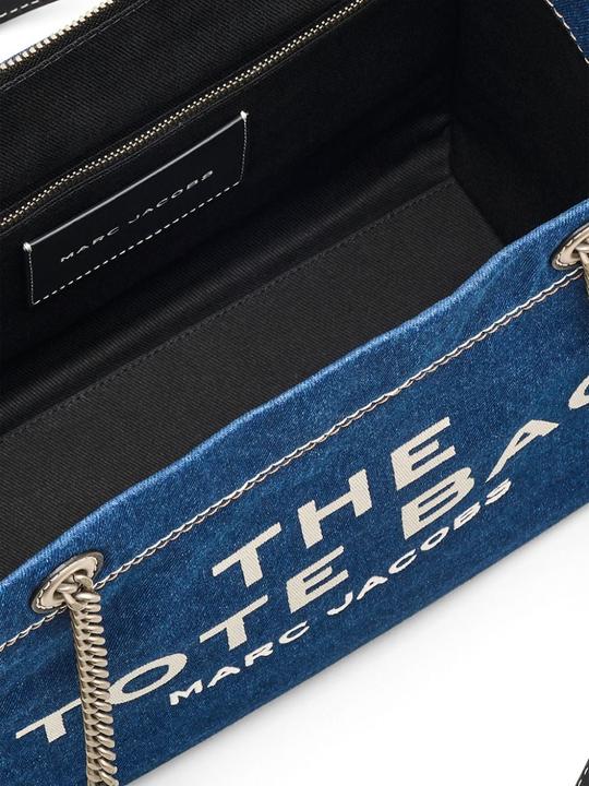 Immagine prodotto Marc Jacobs la borsa media in denim blu con logo ricamato