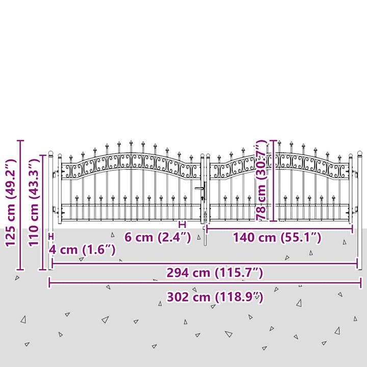 Produktbild vidaXL Zauntor