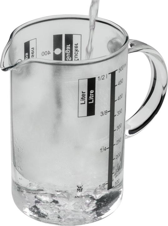 Produktbild WMF Messbecher 0,5l Skalierung 4 Masseinheiten Gourmet hitzebeständiges Glas (500 ml)