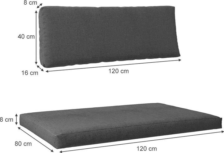 Actual product image Vicco Palettenkissen Set (120 x 80 cm)