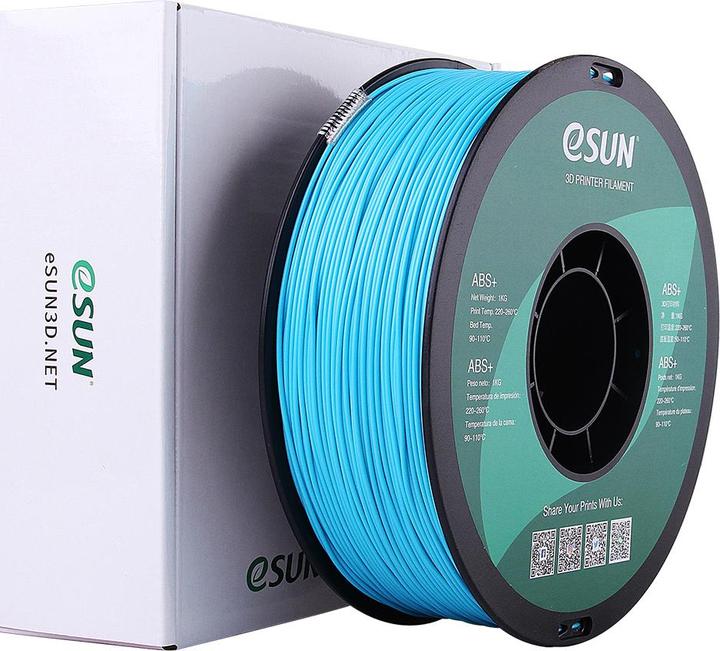 Productafbeelding eSUN ABS+ 1,75mm Lichtblauw 1kg 3D Filament (ABS, 1.75 mm, 1000 g, Blauw)