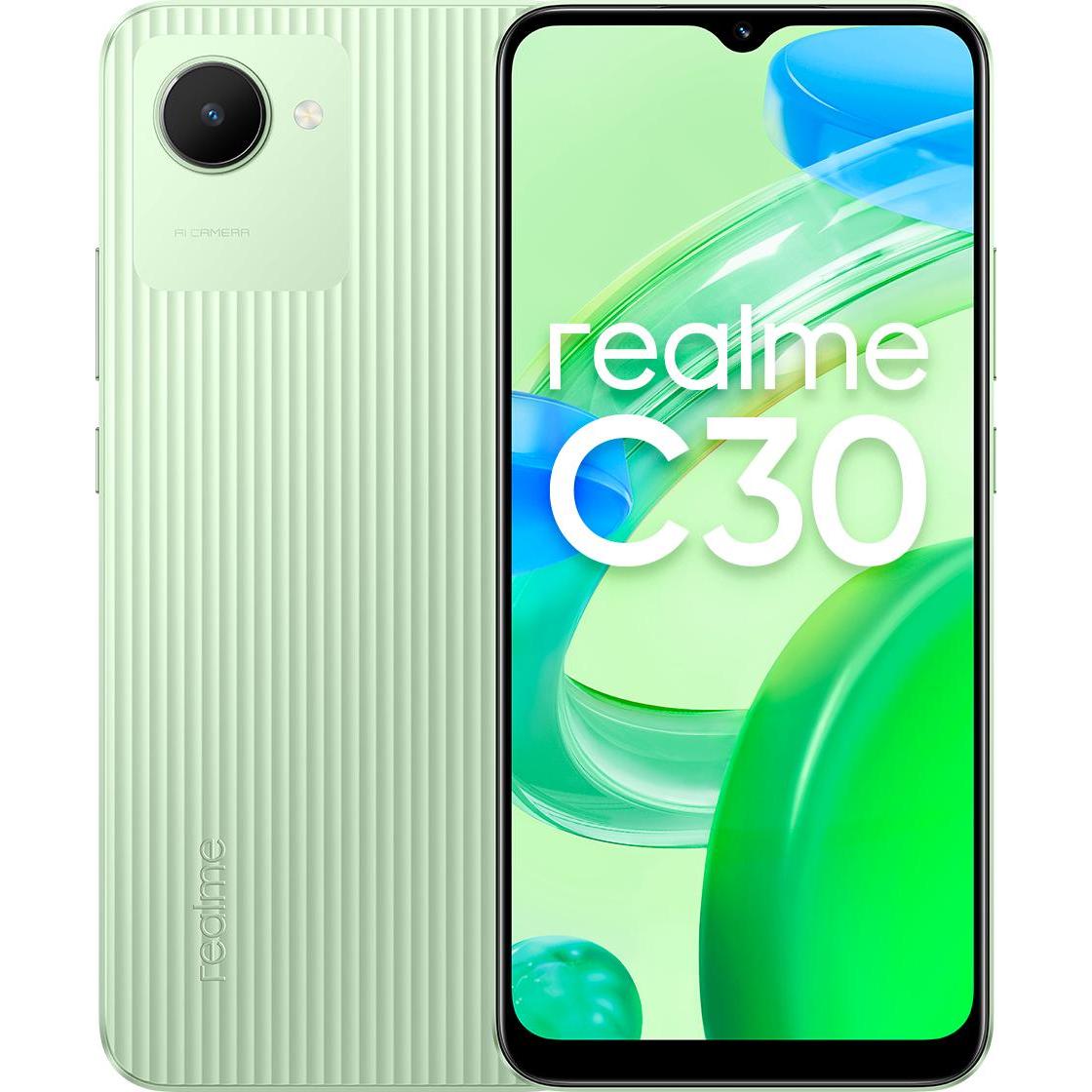 realme C30 bamboo green 3+32GB (32 GB, Bamboo green, 6.50", Dual SIM, 8 Mpx, 4G), Smartphone, Grün