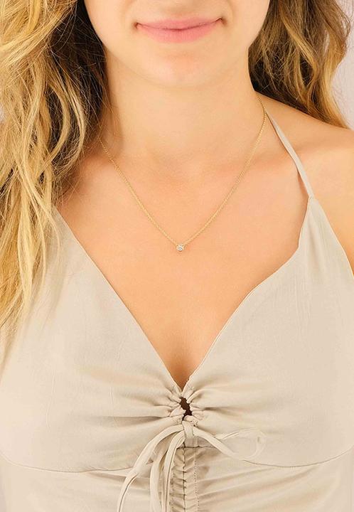 Produktbild Muau Anhänger Zargenfassung (Gelbgold 750 Diamant 0.20ct.)