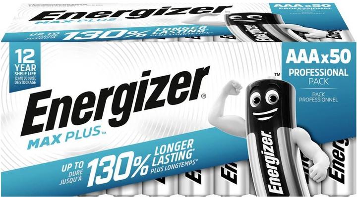 Produktbild Energizer Batterier Alkaline Max Plus AAA, pakke a 50 stk (50 Stk., AAA, 1220 mAh)