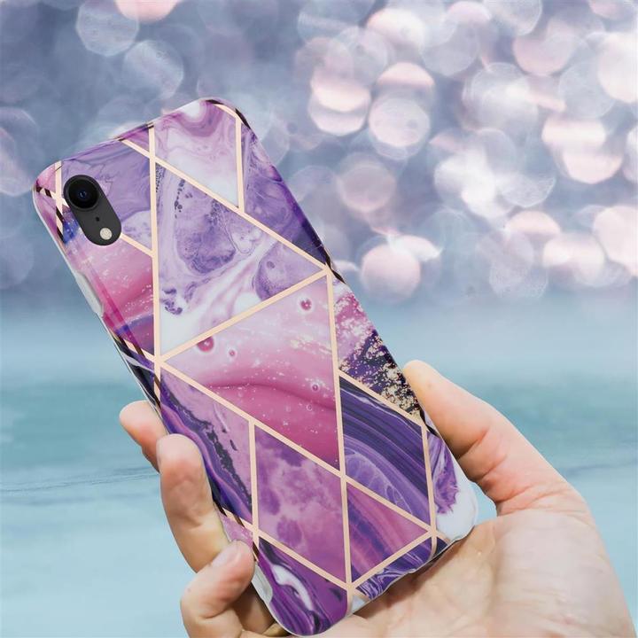 Image du produit Cadorabo Couverture IMD TPU Marbre coloré (Apple iPhone XR)