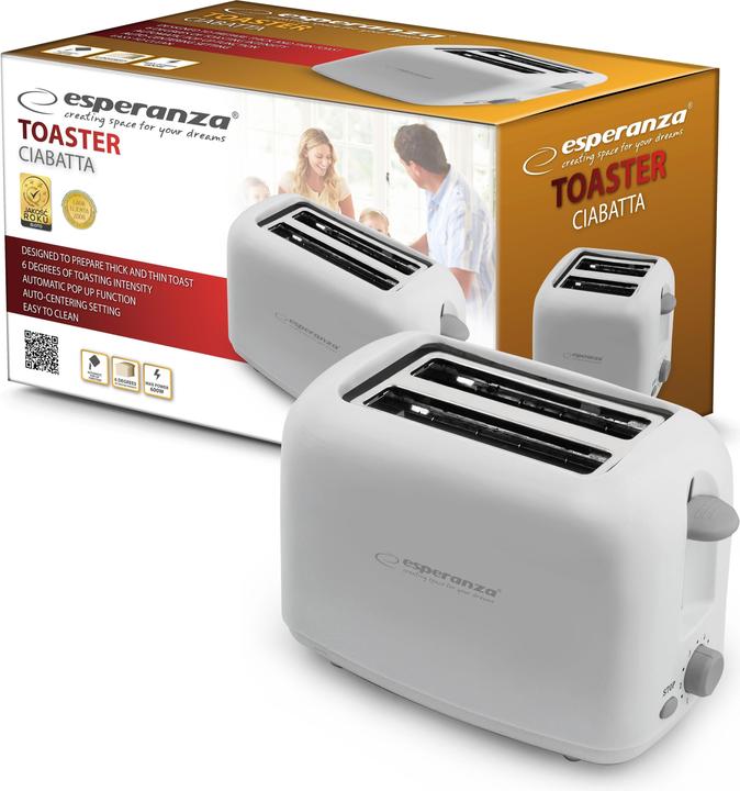 Esperanza Ciabatta EKT002 (600W, white)