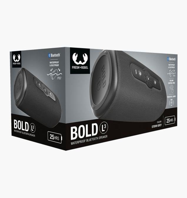 Produktbild Fresh'N Rebel BOLD L3 - Wireless Bluetooth speaker - Storm Grey (25 h, Akkubetrieb)