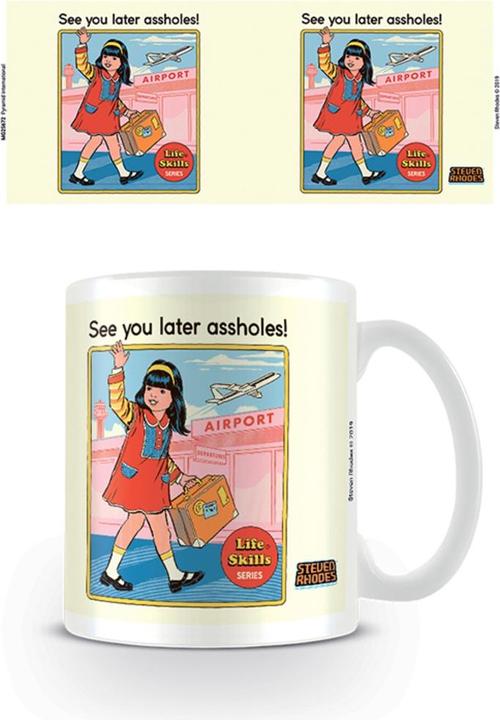 Immagine prodotto Steven Rhodes Tazza da caffè See You Later Assholes (325 ml, 1 x)