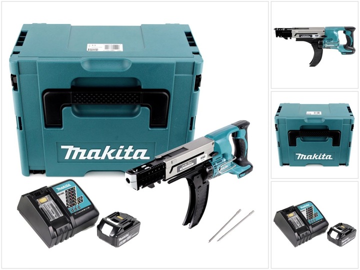 Immagine prodotto Makita DFR 750 RG1J Avvitatore a batteria con alimentatore automatico 18V 45-75mm + 1x Batteria 6,0A (Batteria ricaricabile)