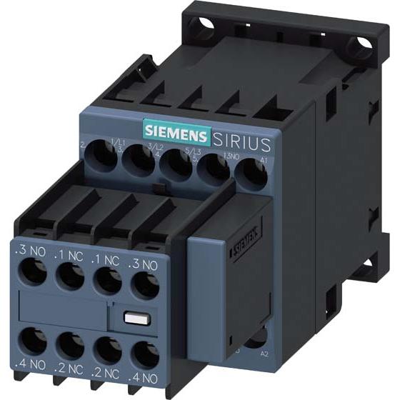 Siemens Schütz, AC-3e, 9 A/4 kW/400V, 3-polig, AC 220V, 50/60Hz, 3S+2Ö, Schraubanschluss 3RT20161CN27, Relais