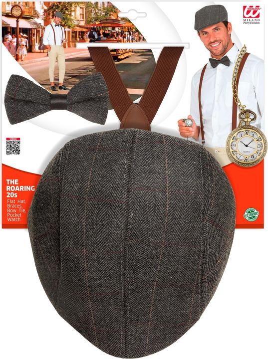 Produktbild Widmann Set Die Wilden 20er Schiebemütze, Hosenträger