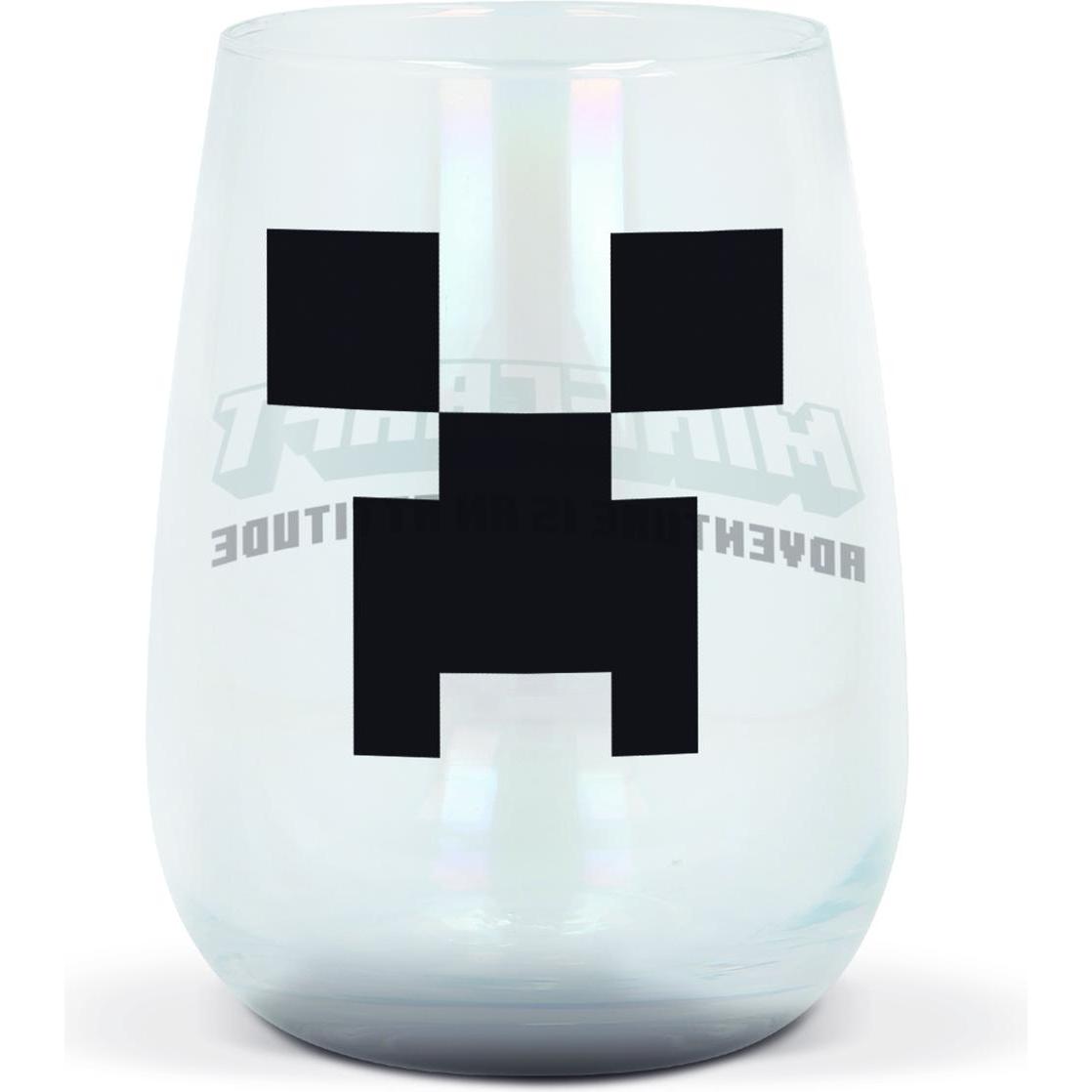 Thumbnail - Stor Minecraft - Creeper Zwei Glas, Trinkgläser, Transparent, Schwarz