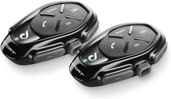 Interphone HD-Motorrad-Doppelgegensprechanlage, 4 Personen, 1 km, 20 Std. Reichweite, GPS, wasserdicht, (2er Set)