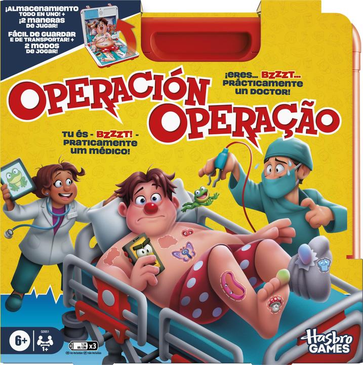 Actual product image Hasbro Gaming Doktor Bibber elektronisches Brettspiel in einer Tragebox