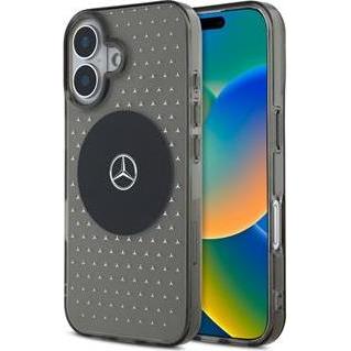Mercedes PC/TPU Sternmuster MagSafe Backcover für Apple iPhone 16 PLUS schwarz (Apple iPhone 16 Plus), Cover smartphone, Nero