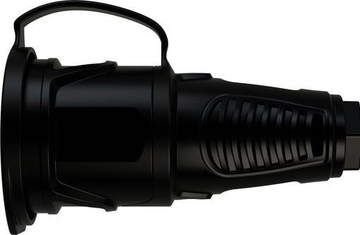 Actual product image PCE Socket earthing contact coupling solid rubber 250V with cover IP54 2521-ss