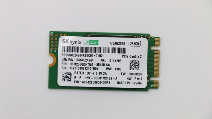 Immagine prodotto Lenovo SSD 256GB M.2 PCIe NVMe (256 GB, M.2 2242)
