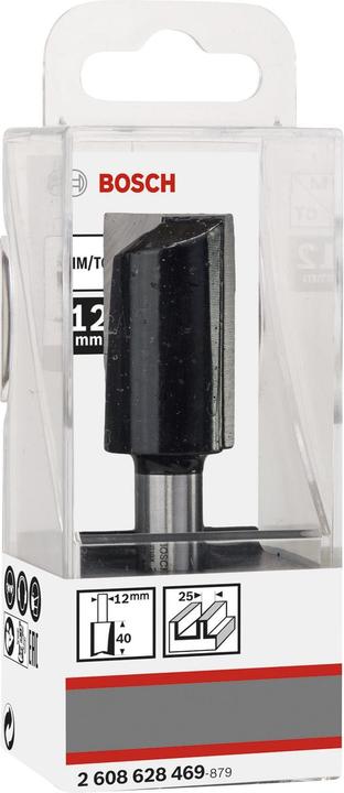 Image du produit Bosch Professional Zubehör Fraise à rainurer, 12 mm, D1 25 mm, L 40 mm, G 81 mm