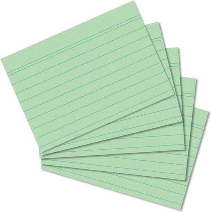 Herlitz Karteikarten, DIN A8, liniert, grn (A8, 170 g/m², 100 x)