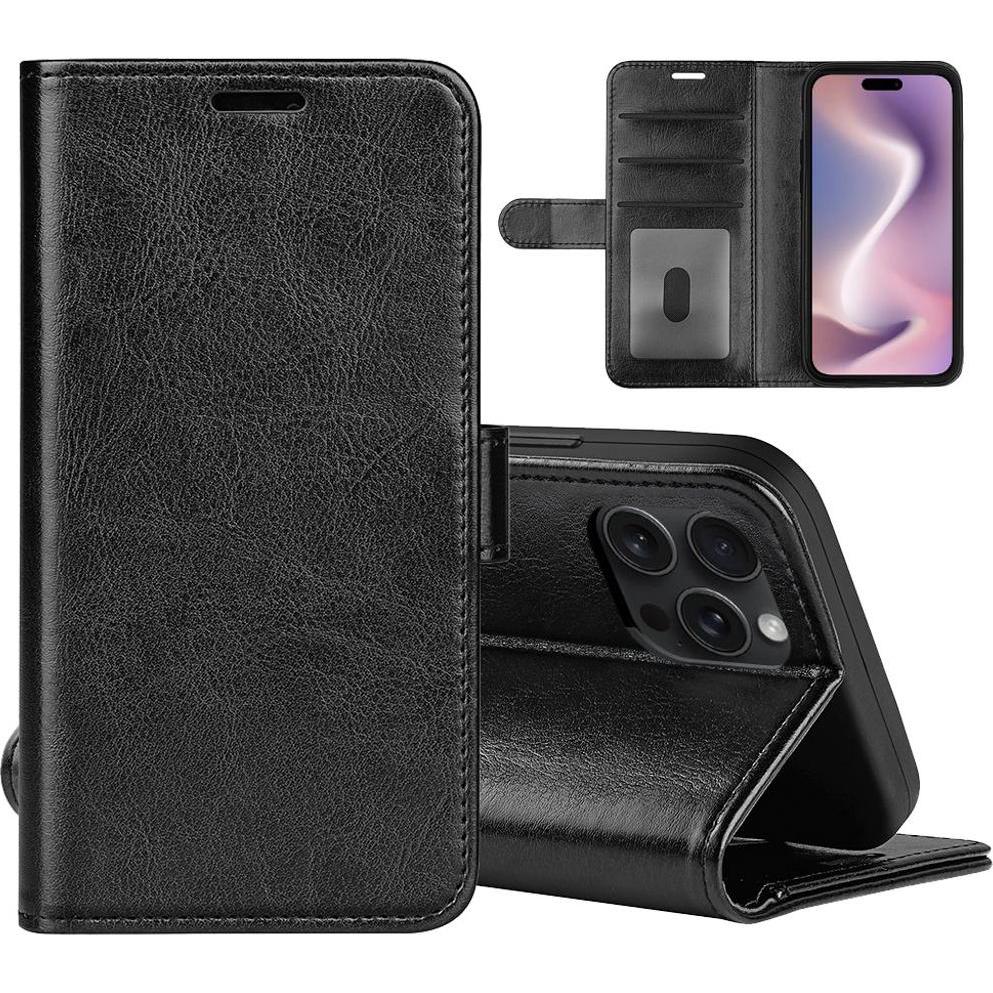 SIGN Wallet Cover for iPhone 16 Pro - Black (Apple iPhone 16 Pro), Smartphone Hülle, Schwarz