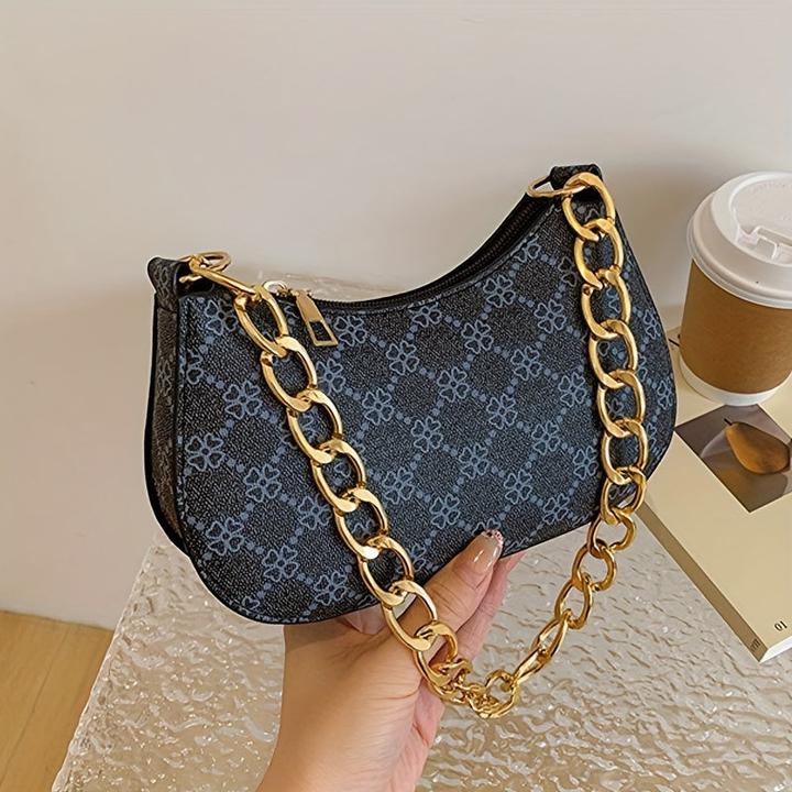 Immagine prodotto Only-Bags.Store Borsa ascellare classica con stampa retrò, semplice borsa a tracolla, borsa casual, shopping