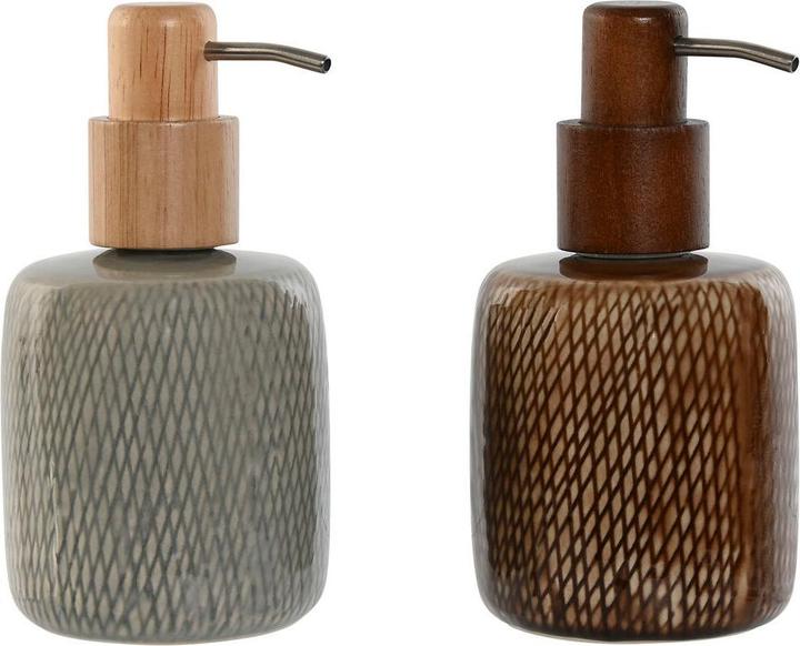 Esprit Seifenspender Home Braun Grau Polyäthylen Steingut 8,5 X 8,5 X 16 cm (2 Stück)