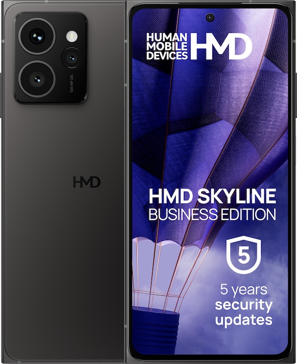 Productafbeelding Nokia HMD Skyline Zakelijke Editie (128 GB, Gedraaid zwart, 6.54", SIM + eSIM, 108 Mpx, 5G)