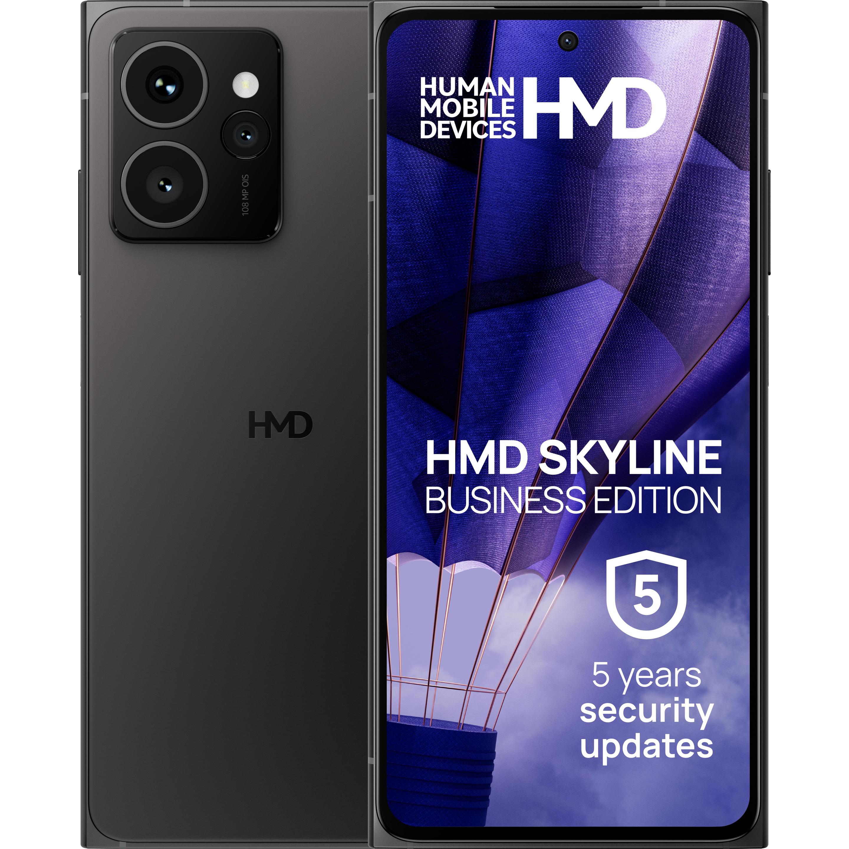 Nokia HMD Skyline Business Edition (128 GB, Twisted Black, 6.54", SIM + eSIM, 108 Mpx, 5G), Smartphone, Schwarz