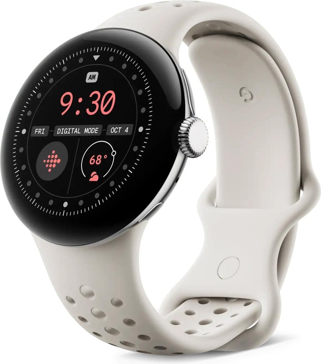Actual product image Google Pixel Watch 3 (45mm), Active Sport Band (Stainless steel, Silicone)