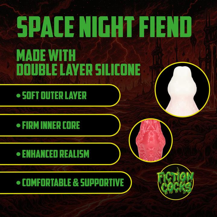 Produktbild Ouch! Space Night Fiend - Silicone Dildo - Red/White