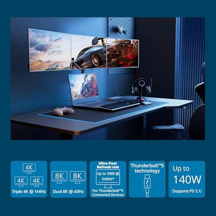 Produktbild Kensington SD5000T5 EQ Thunderbolt 5, SD5000T5 EQ (Thunderbolt, 3 Ports)