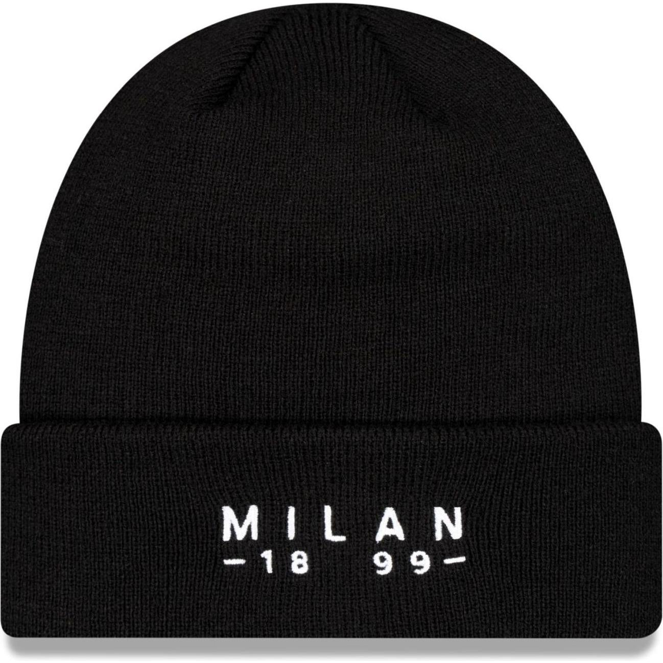 New Era, Herren, Mütze, Wintermütze Cuff Beanie - AC MAILAND schwarz, Schwarz