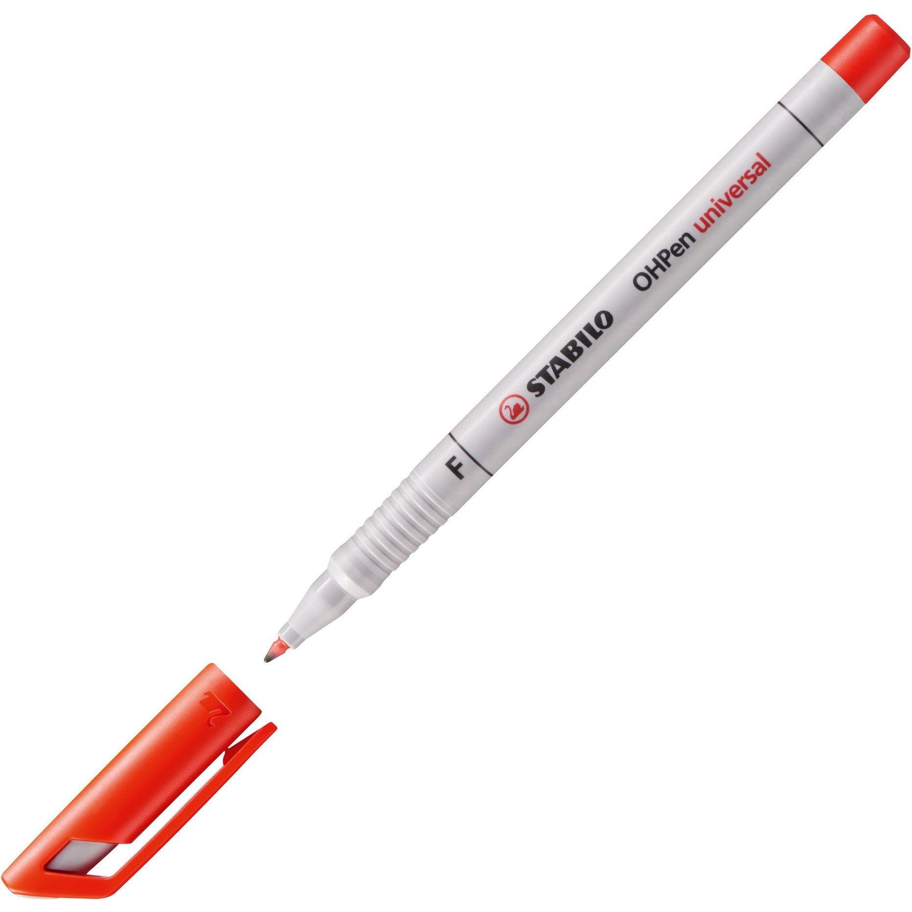 STABILO, Marker, OHPen universal Folienstift wasserlöslich (Rot, 0.70 mm, 1 x)