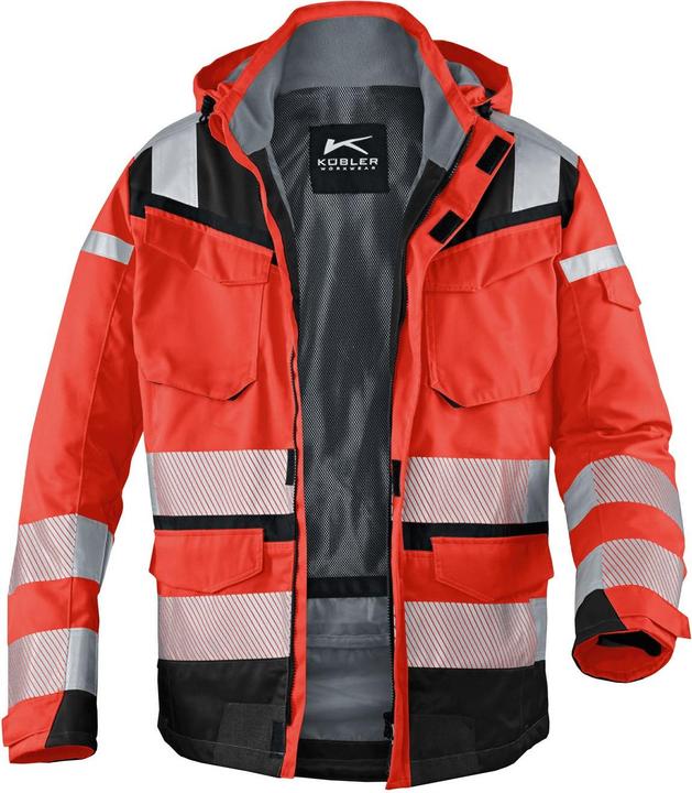Produktbild Kübler unisex Warnjacke Winter REFLECTIQ rot, schwarz Grösse XS (XS)