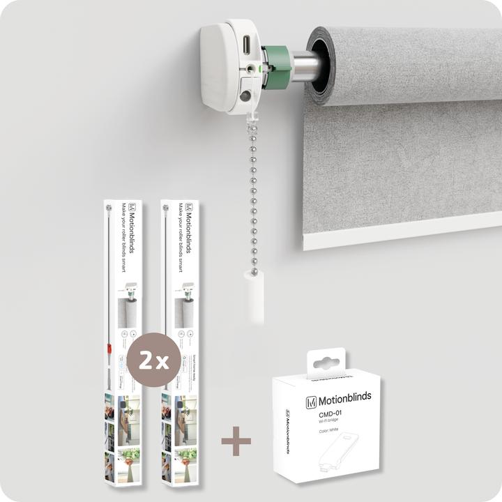 Motionblinds Upgrade Kit for Roller Blinds 2-pack + bridge
