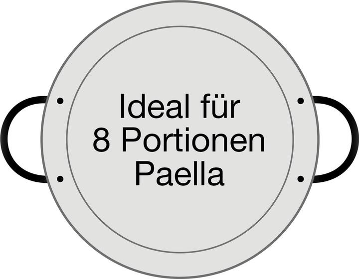 Actual product image All'Grill Paella pan polished steel Ø 38 cm (Paella pan, Steel, 38 x 4.70 cm)