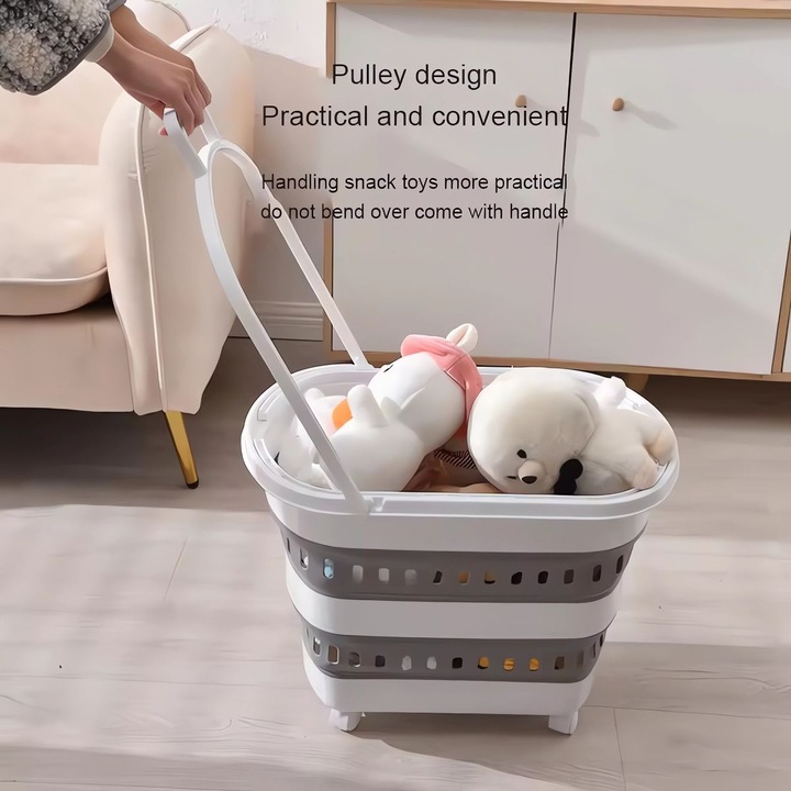 Produktbild König Design Wäschekorb Faltbar Wäschesammler Wäschebox Wäschetonne Aufbewahrungskorb 38 L (38 l)