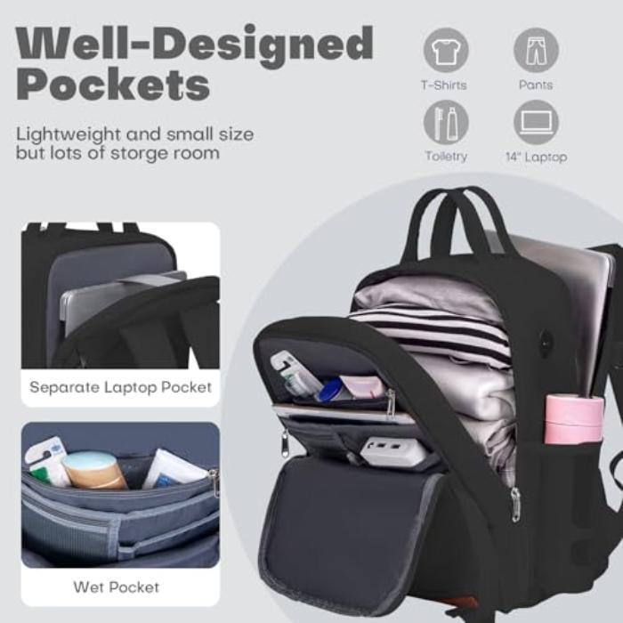 Produktbild Only-Bags.Store Handgepäck Rucksack Laptoptasche Flugzeug Handgepäck Untersitz-Kabinentasche (20 l)