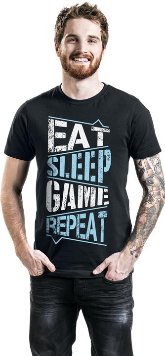 Produktbild Gaming-Sprüche Eat Sleep Game Repeat (L)