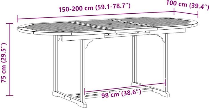 Produktbild vidaXL Esstisch