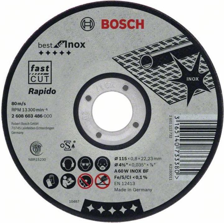 Actual product image Bosch Professional Zubehör PRO Stainless Steel and Metal cutting disc, 115 x 0.8 x 22.23 mm